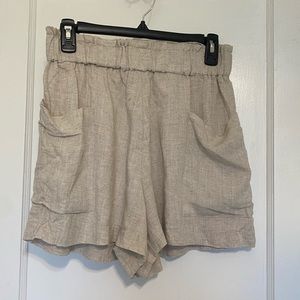 H&M Linen Paper-bag Shorts